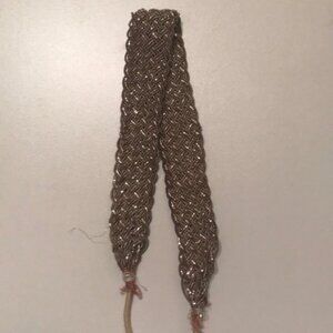 ✨🪡 Handwoven Metallic Braided Headband with Stretch Cord Closure